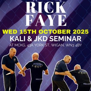 Rick Faye Seminar UK Wigan Poster 2025